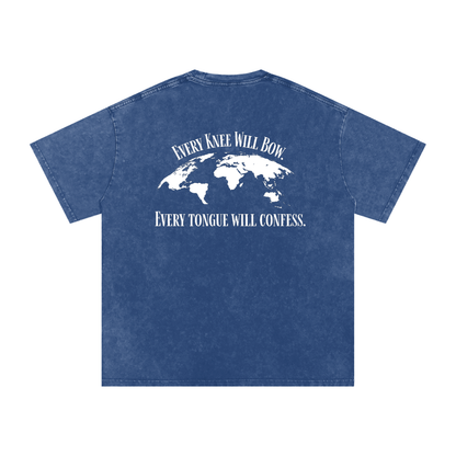 Snow Washed Oversized Cotton T-Shirt