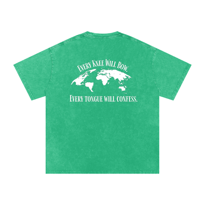 Snow Washed Oversized Cotton T-Shirt