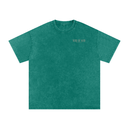 Snow Washed Oversized Cotton T-Shirt