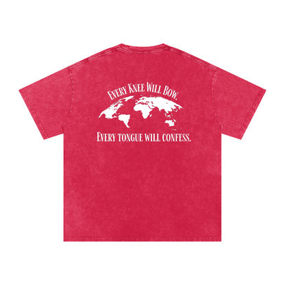 Snow Washed Oversized Cotton T-Shirt