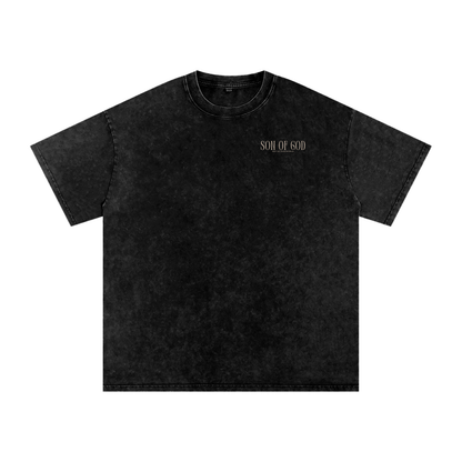 Snow Washed Oversized Cotton T-Shirt
