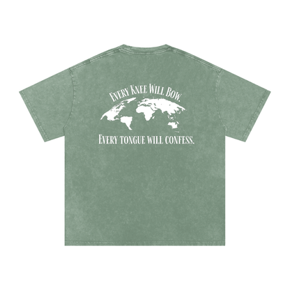 Snow Washed Oversized Cotton T-Shirt