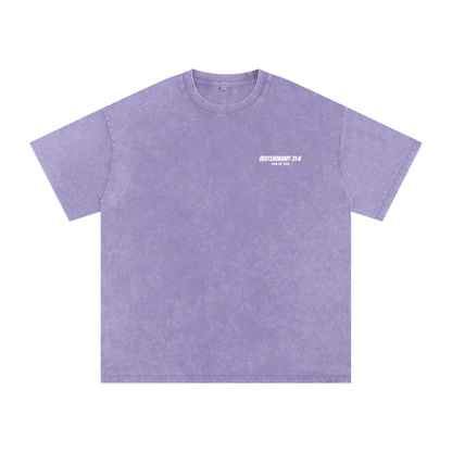 Snow Washed Oversized Cotton T-Shirt