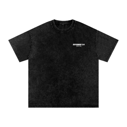 Snow Washed Oversized Cotton T-Shirt