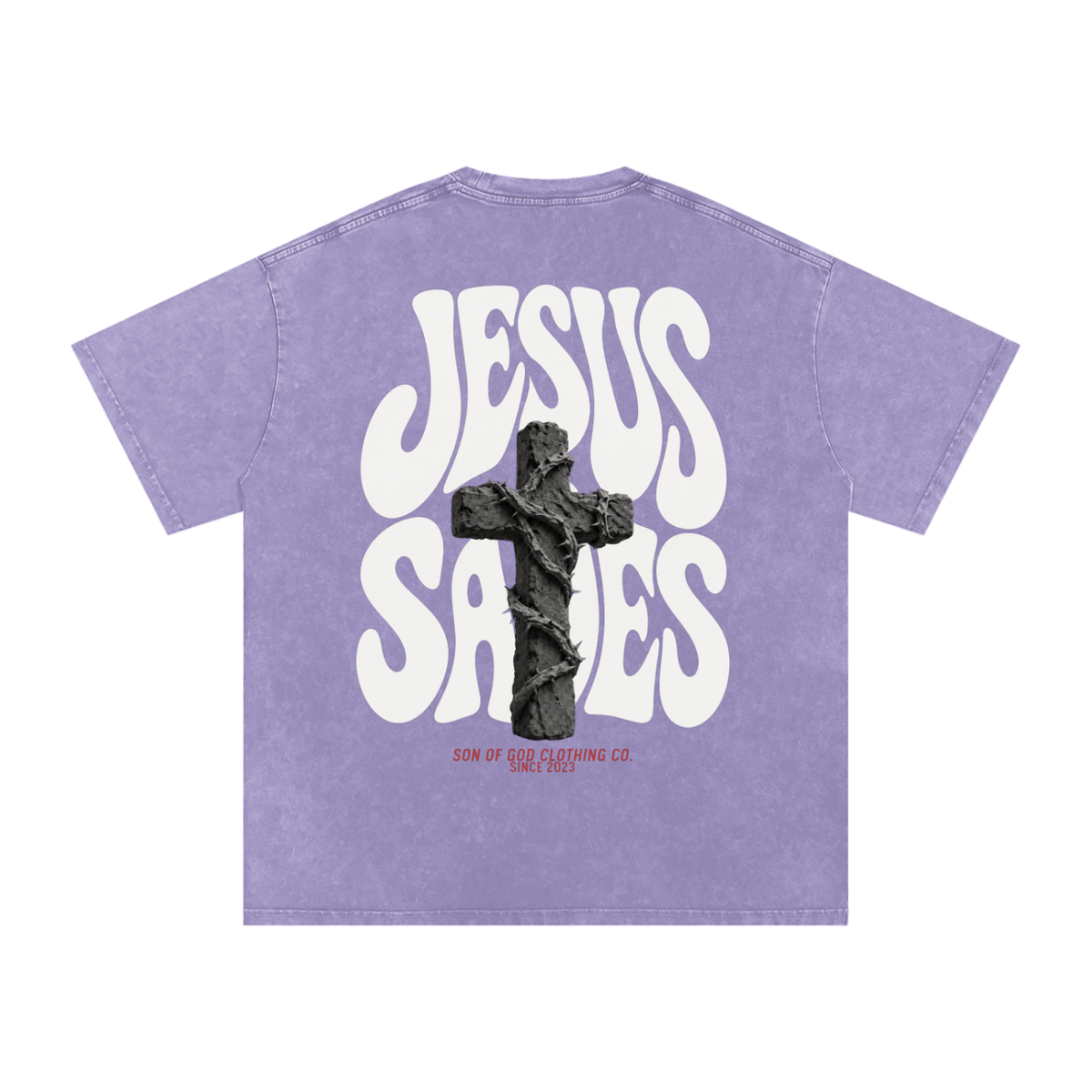 Jesus Saves Snow Washed Tee