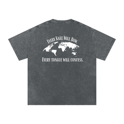 Snow Washed Oversized Cotton T-Shirt