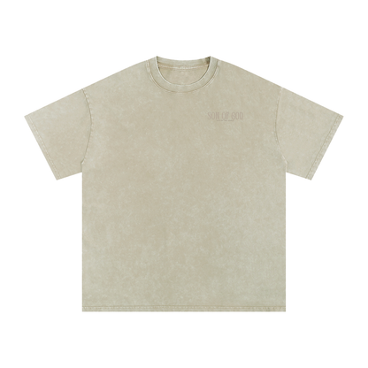 Snow Washed Oversized Cotton T-Shirt