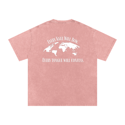 Snow Washed Oversized Cotton T-Shirt