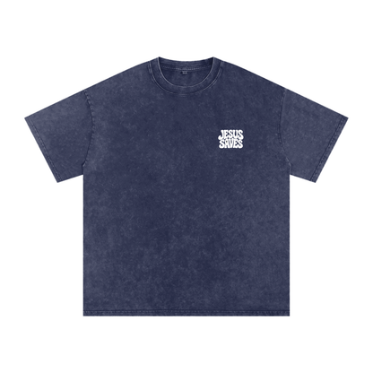 Jesus Saves Snow Washed Tee