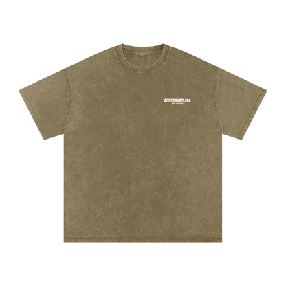 Snow Washed Oversized Cotton T-Shirt