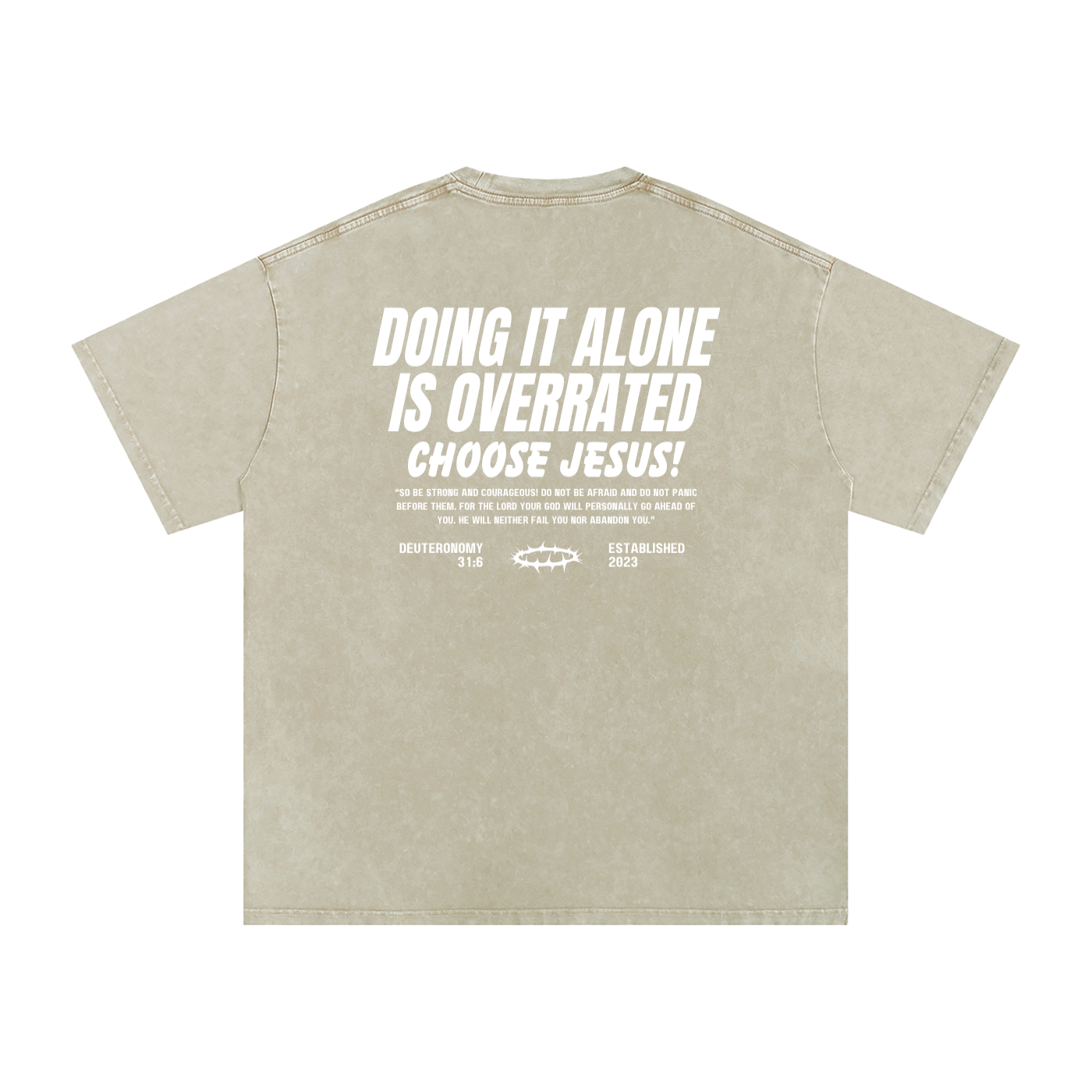 Snow Washed Oversized Cotton T-Shirt