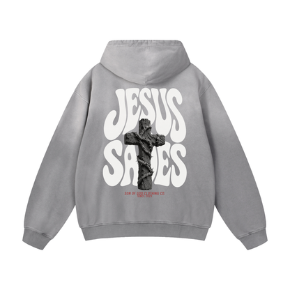 Jesus Saves Sunfade Hoodie