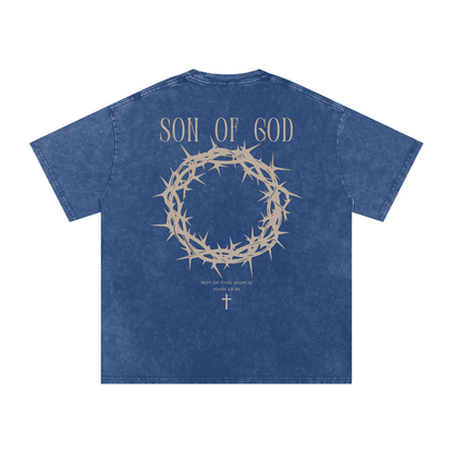Snow Washed Oversized Cotton T-Shirt
