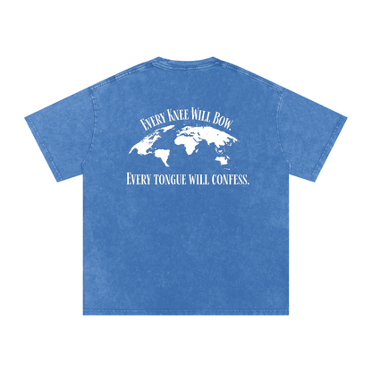 Snow Washed Oversized Cotton T-Shirt