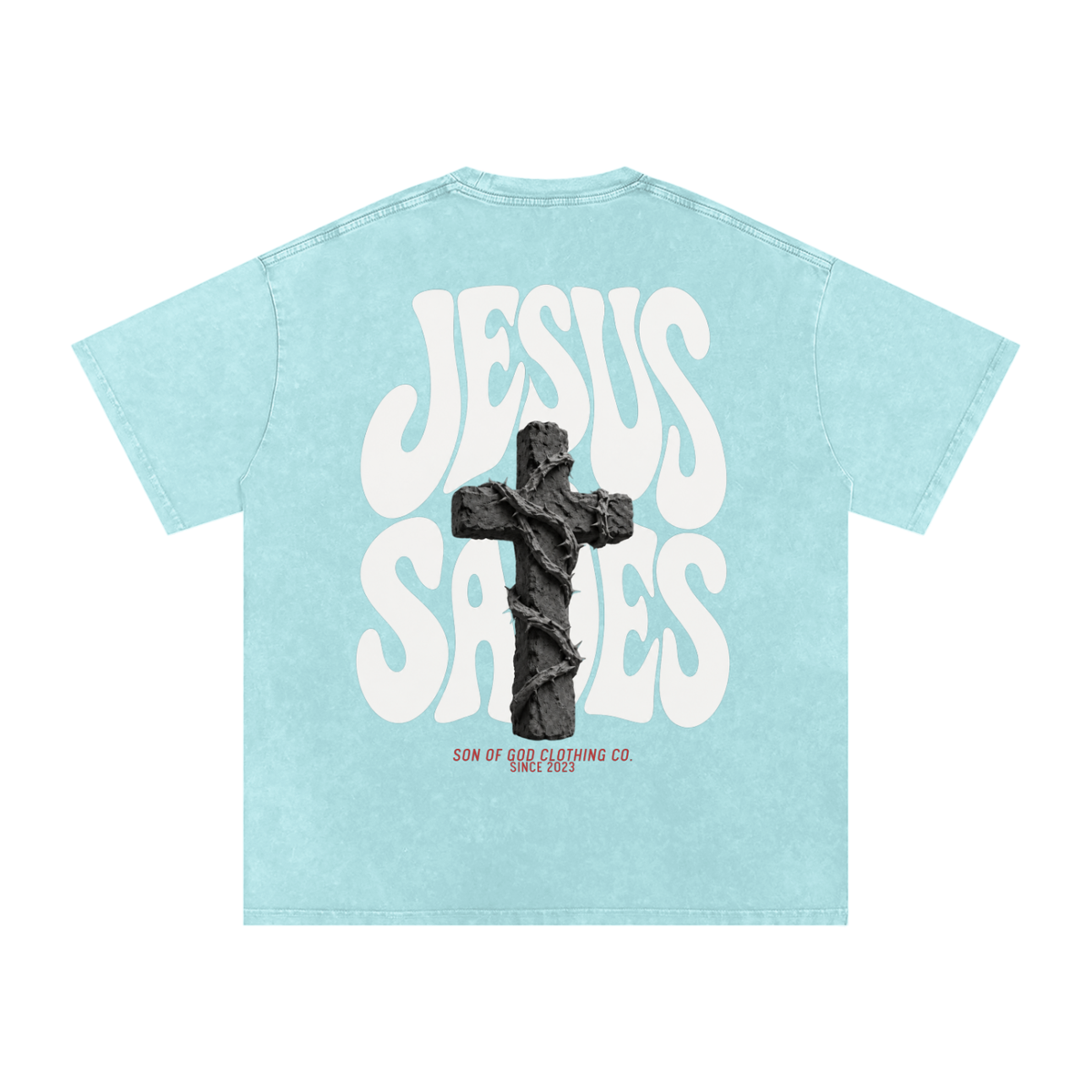 Jesus Saves Snow Washed Tee