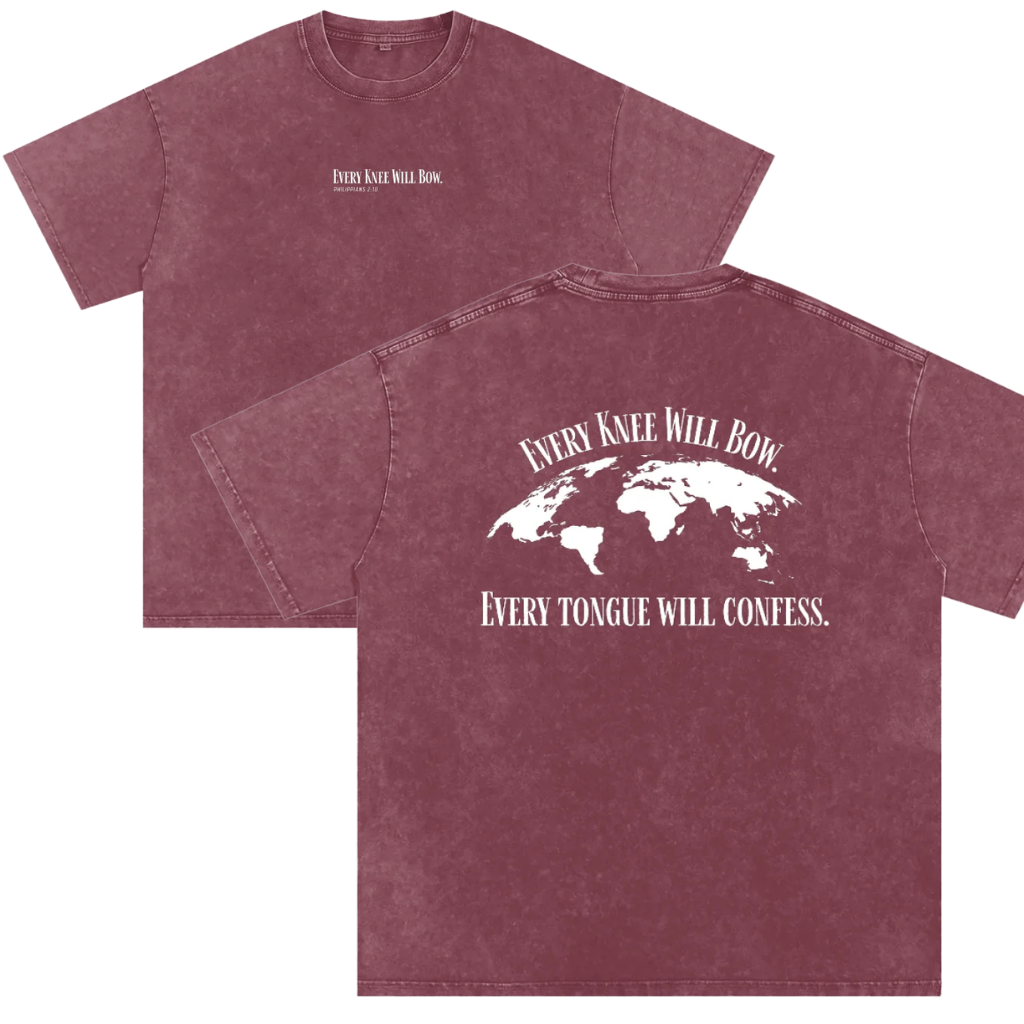 Every Knee Will Bow Snow Washed Tee