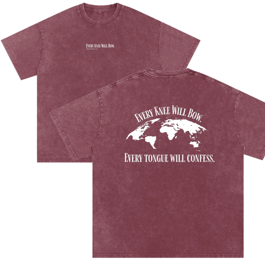 Snow Washed Oversized Cotton T-Shirt