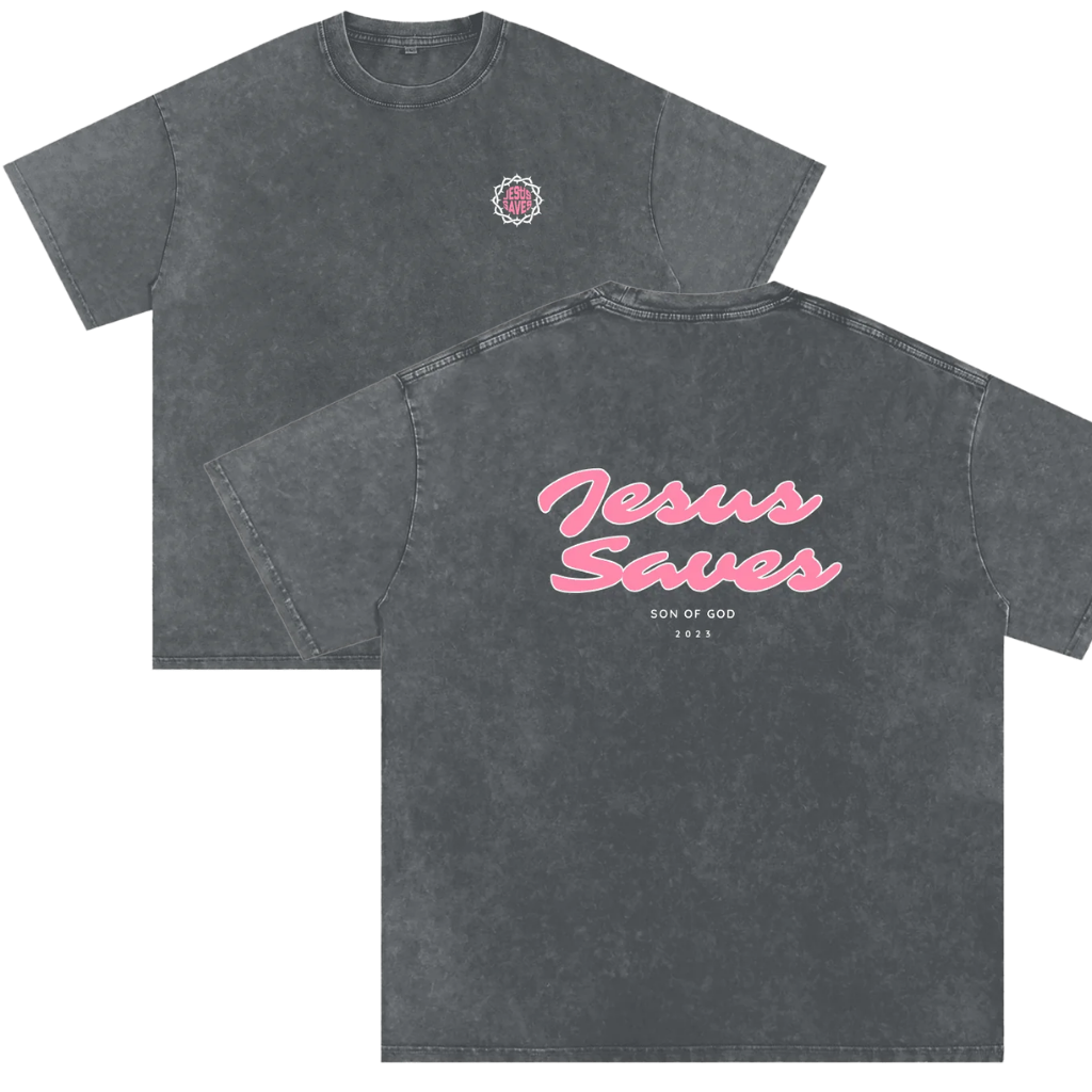 Snow Washed Oversized Cotton T-Shirt