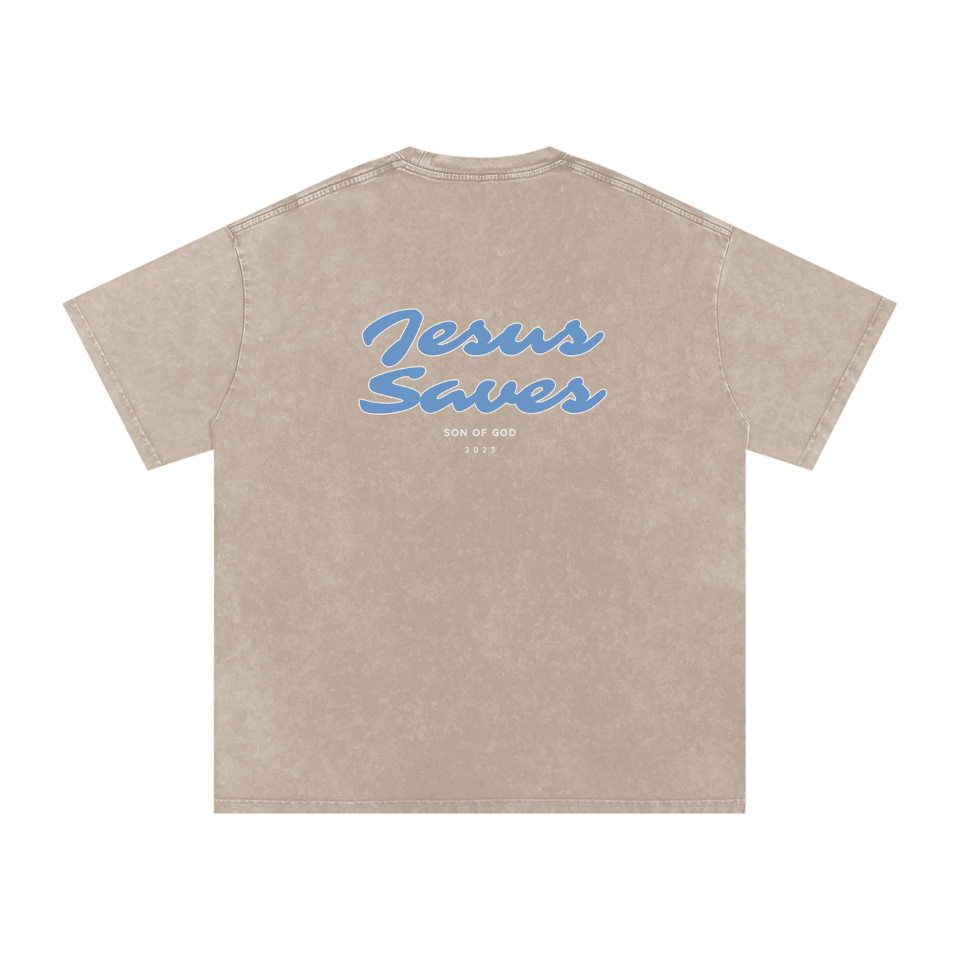 Snow Washed Oversized Cotton T-Shirt - Son Of God