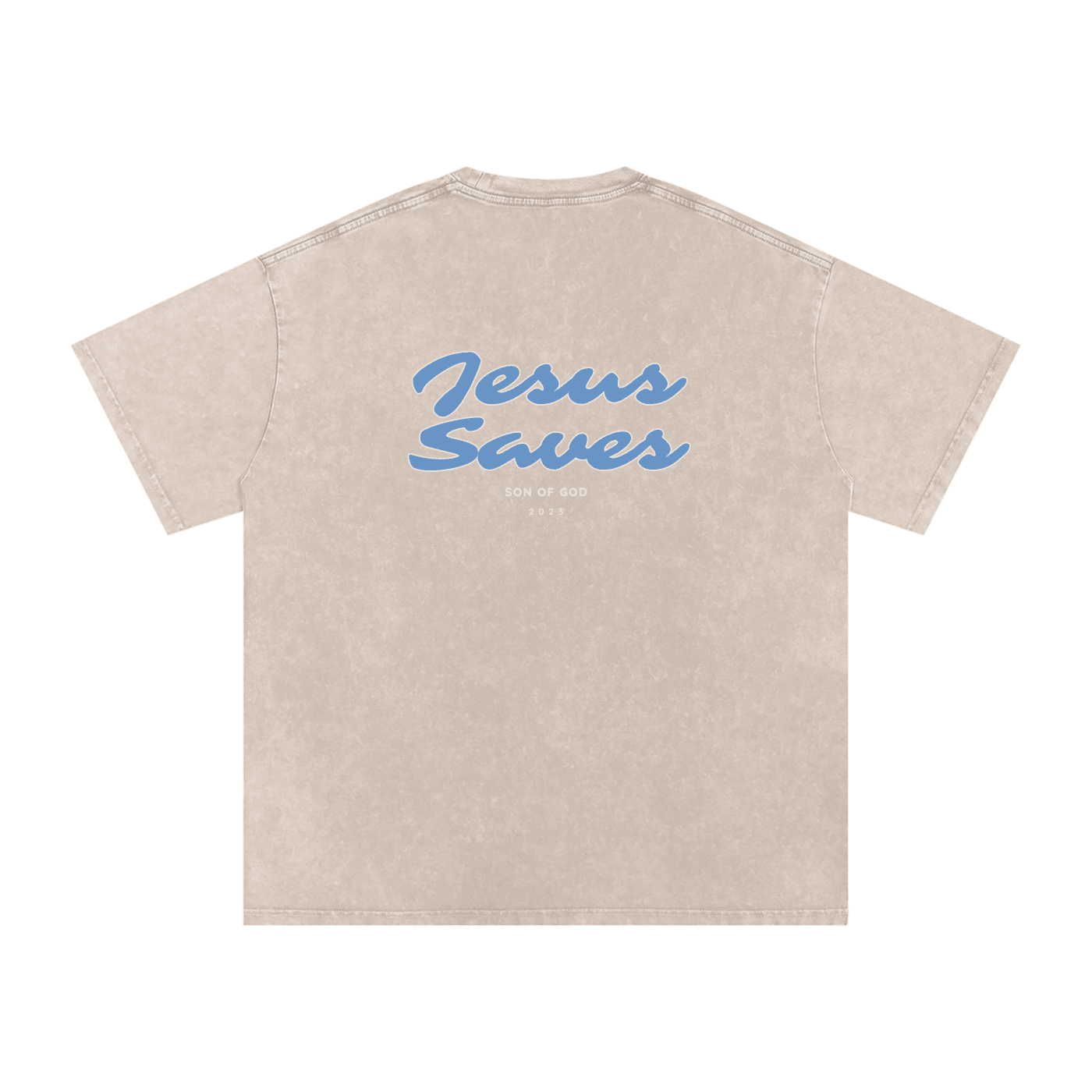 Snow Washed Oversized Cotton T-Shirt - Son Of God