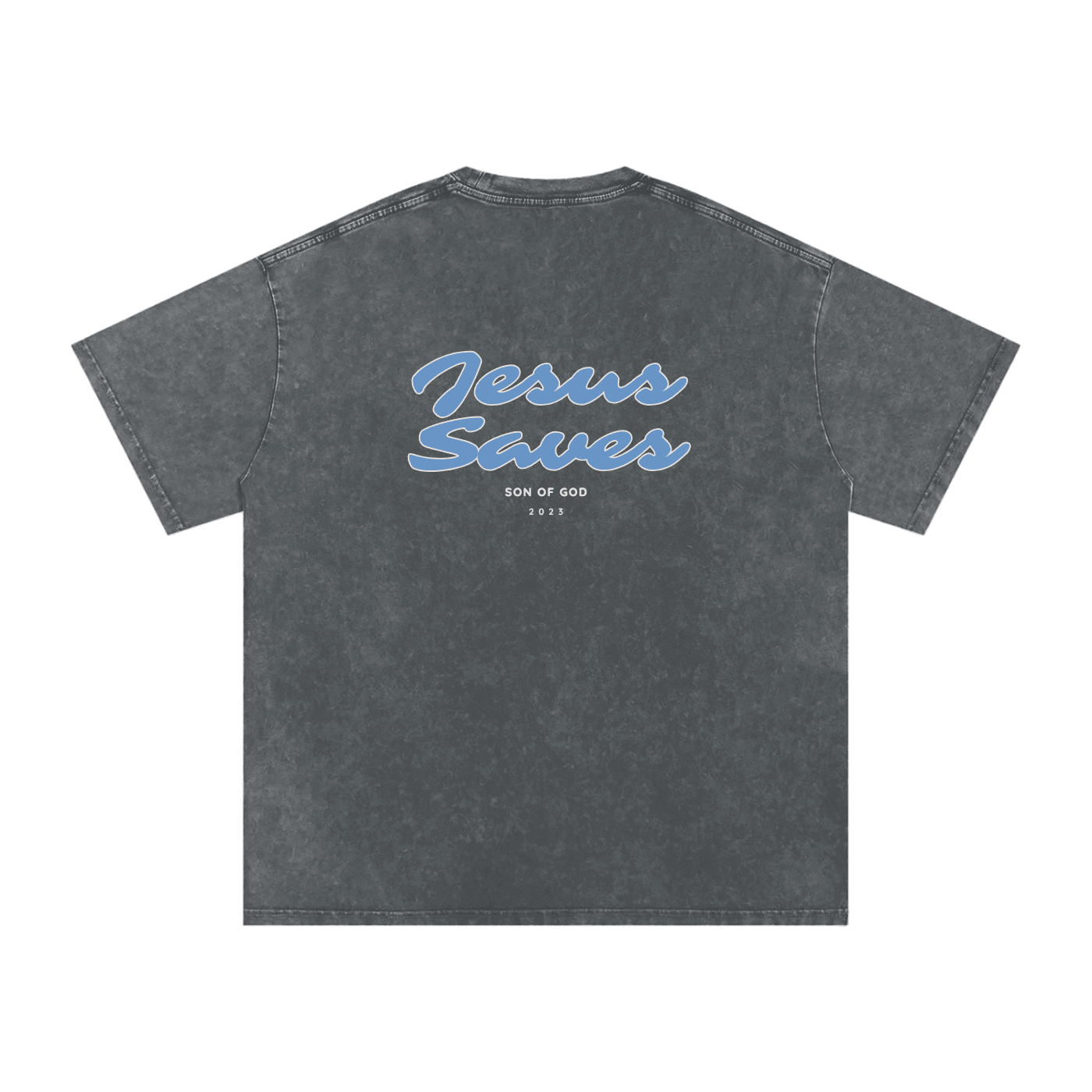 Snow Washed Oversized Cotton T-Shirt - Son Of God