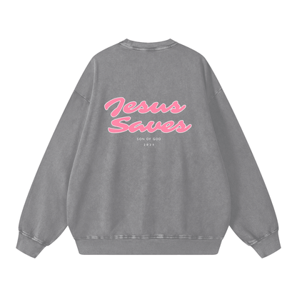 Snow Washed Oversized Sweatshirt - Son Of God