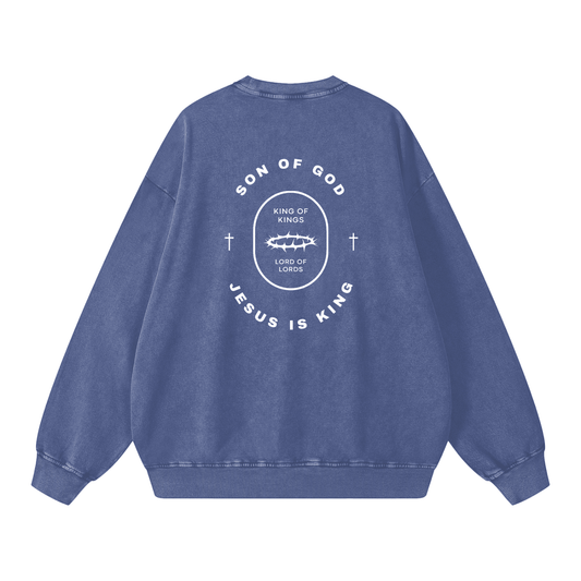 Snow Washed Oversized Sweatshirt - Son Of God