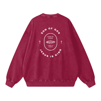 Snow Washed Oversized Sweatshirt - Son Of God