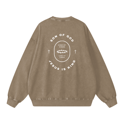 Snow Washed Oversized Sweatshirt - Son Of God