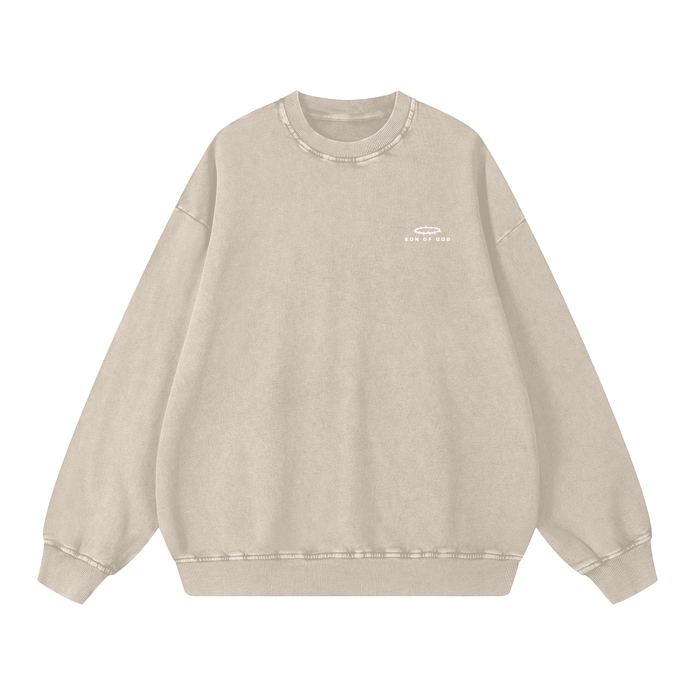Snow Washed Oversized Sweatshirt - Son Of God