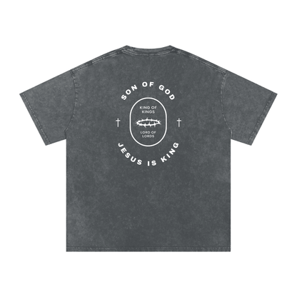 Snow Washed Oversized Tee [Crown of Thorns] - Son Of God