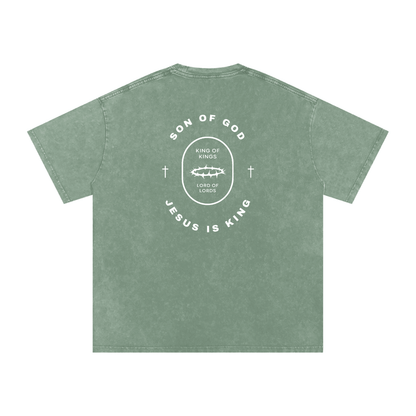 Snow Washed Oversized Tee [Crown of Thorns] - Son Of God